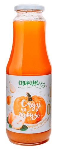 Сік гарбузово-грушевий з м’якоттю без цукру пастеризований