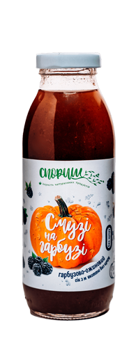 Сік гарбузово-ожиновий з м’якоттю без цукру