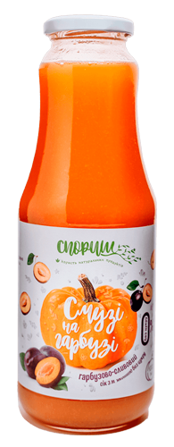 Сік гарбузово-сливовий з м’якоттю без цукру пастеризований