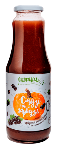Сік гарбузово-смородиновий з м’якоттю без цукру пастеризований