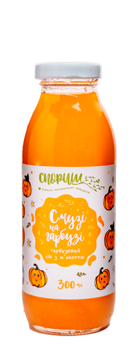 Сік гарбузово-яблучний з м’якоттю без цукру